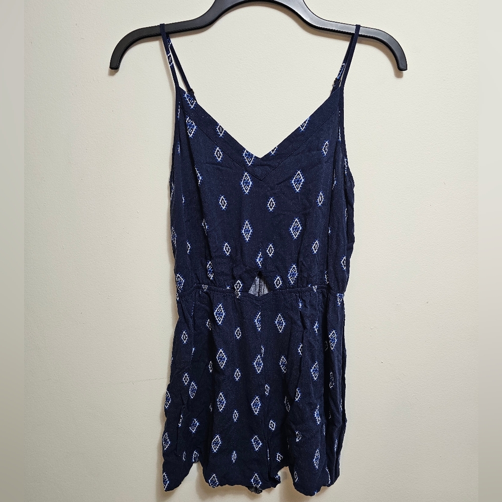 Eyeshadow Blue‎ Asymmetrical Tie Front Camisole